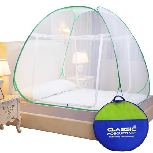 Classic Mosquito Net for King Size Bed | 30 GSM Polyester Fine Me...