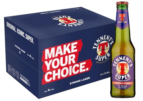 Tennent's Super Birra Bottiglia, Pacco da 24 x 27.5 cl