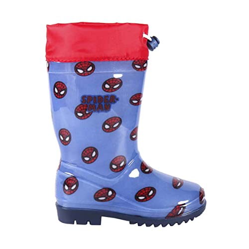 CERDÁ LIFE'S LITTLE MOMENTS - Botas de Agua Niño de Spiderman con Stopper Regulador para Mayor Ajuste y Minimizar la Entrada de Agua - Licencia Oficial Marvel
