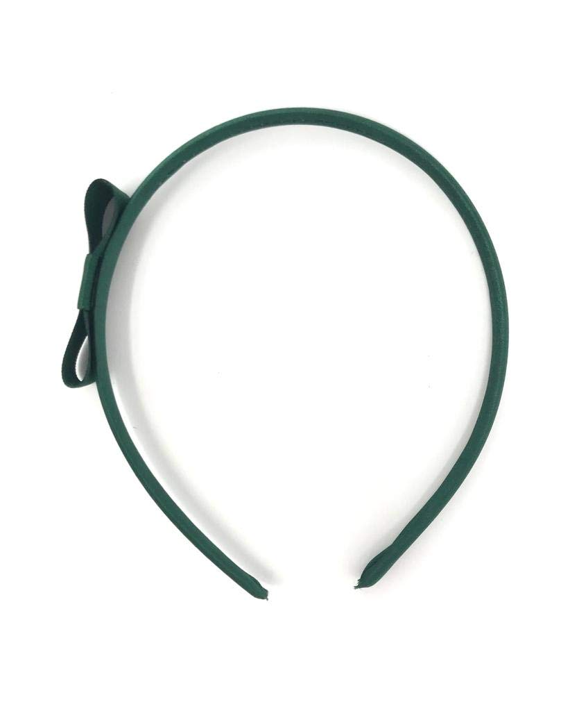 Forest Green Bow Hairband Headband, Dark Green Forest Green - Image 2