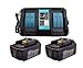 Produktbild 2x Ersatz 18V 6.0Ah BL1860 B Ersatzakku mit Ladegerät DC18RD 2-fach Dual Schnellladegerät für Makita BL1830 BL1850 BL1860, Makita Radio DMR100, DMR104 DMR108 DUC353Z DUC303 DUR364LZ DUR361UZ DUR365UZ