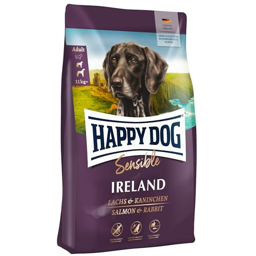 Happy Dog 03535 - Sensible Ireland Lachs und Kaninchen - Trockenfutter für ausgewachsene Hunde - 1 kg Inhalt