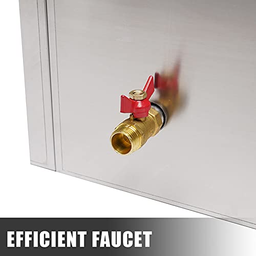 KenSyuInt Buffetwärmer Elektrisch Warmhaltegerät Einstellbare Temperatur Edelstahl Speisenwärmerpfanne mit Topfdeckel, Warmhalteplatte Speisenwärmer für Buffet Restaurant Hotel 3x7L – Bild 8