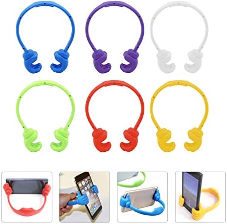 Cabilock 6pcs Thumb Up Phone Stand Creative Thumbs Up Cell Phone Holder Universal Mobile Phone Tablet Desk Holder Random Color