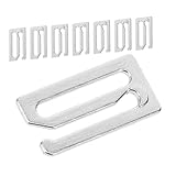 [PAMINGONO] 8個 床屋の布 金属水着 水着ブラフック ヘアカットケープ 理容室ケープファスナー レーサーバックブラ 水着の留め金 理容アクセサリー 鉄 Silver