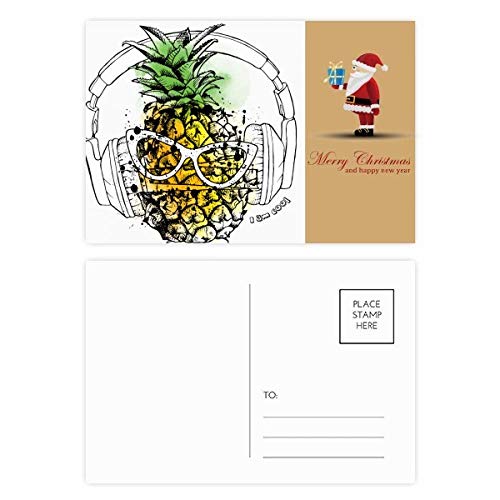 Cartes postales pour casque Ananas Noël lot de 20 pour vœux en retard