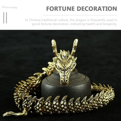 Figurine de dragon en cuivre faite main pour une décoration de bureau raffinée - 4