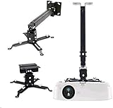 3. Altura ampliable: este soporte para proyector de techo con una longitud ajustable más larga de 43 a 65 cm. (como el soporte de tu mini proyector también, 4.72in/12cm cuando retire la barra principal).