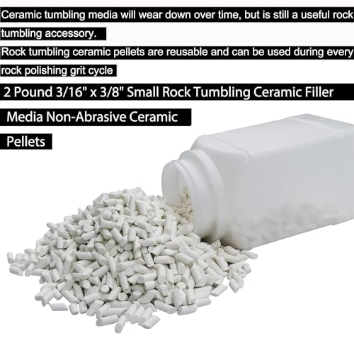 8 lbs large weight rock tumbler grit kit and ceramic tumbling filler media -coarsemedium gritpre-polishedfinal polish works with any rock tumbler rock polisher stone polisher