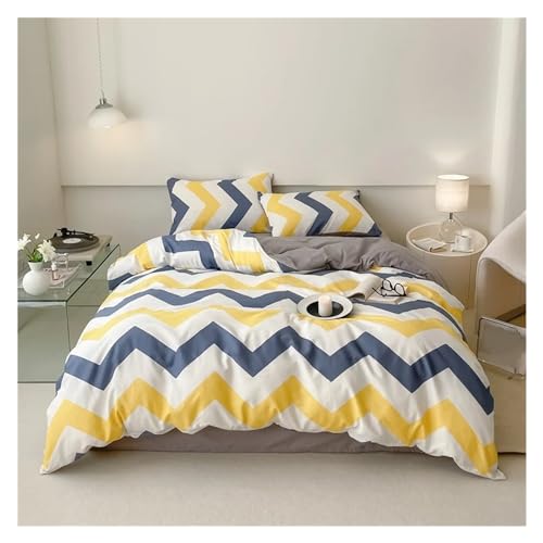 Ensemble de housse de couette imprimé coton parure de lit double queen - 2