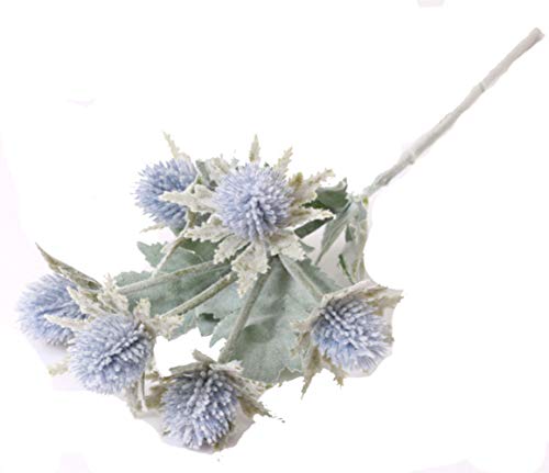 Tbuy Rose 3 Pack Artificial Eryngiums Eryngium Faux Plants For Garden Wedding Prom Party Bouquet Floral Arrangement (Blue) #TOP2