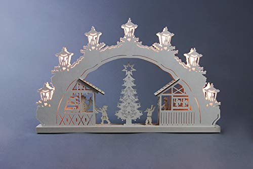Arche lumineuse à 7 ampoules LED décor Marché de Noël ciselé - 3
