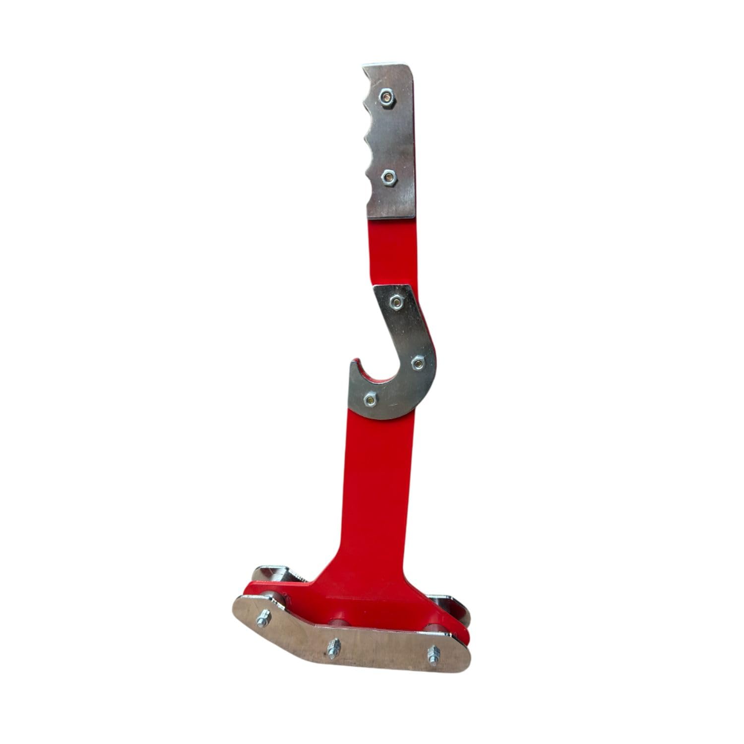 Deadlift Jack for Barbell – Heavy Duty Iron Gym Jack, Portable Weightlifting Bar Jack for Easy Plate Loading, Non-Slip Grip, Red & Black (RED-GLOSSY)-image-1