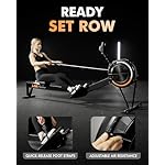 GMWD Indoor Rowing Machine for Home, Adjustable Air Resistance, Performance Monitor, Ergonomic Comfort Seat, Device Holder & Easy Storage, Lava Flow Series - Image 2