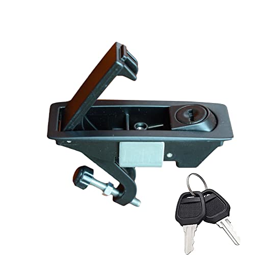 Wjskdq 2Pcs Compression Latch Lock Powder Coated Zinc Alloy Adjustable Lever Hand Operated Flush Lever Marine Applicable Door Thickness: 0.04"-0.94" Grip Range #TOP4