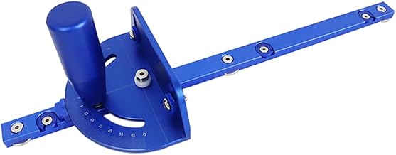 Tope de pista de inglete para carpintería, resistente al desgaste, para ranura en T, pistas en T, carpintería, aleación de aluminio, herramientas manuales, color azul
