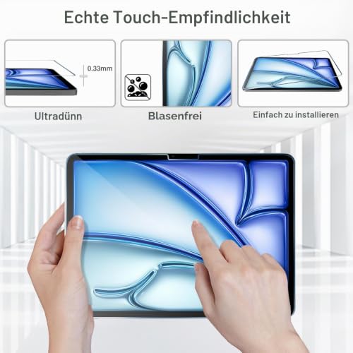 ProCase 1 Stück 9H Schutzglas iPad Air 11 Zoll M4/M3/M2 6./7./8. Gen – Ansicht 4