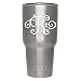 ViaVinyl Monogram die cut decal/sticker. CLICK FOR COLOR/LETTER OPTIONS. AVAILABLE IN FOUR COLORS AND ALL LETTERS A-Z! Great for windows, Yeti and RTIC tumblers, Macbooks and more! (Letter"K", White)