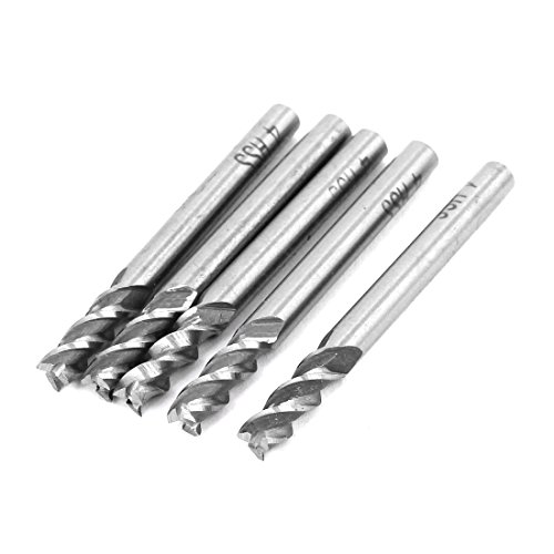 Sourcingmap - 5pezzi 4 x 4 mm hss dritto gambo 3