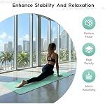 Tapis de yoga en caoutchouc écologique non glissant avec lignes d'alignement pour les femmes & Hommes , Couleur de croisière , Mat d'exercice sans latex pour la maison , Pilates & Fitness par ENERGI CORE