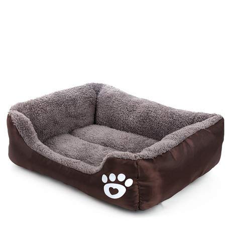 IFLKK Cueva Cama para Perros y sofá Cama para Perros Sofá Cama Dona Cuddler Gato Mascota Almohada Interior para Puppy Small Medium Gato del Perro Grande -marró-M