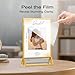 MaxGear 5x7 Gold Acrylic Sign Holder 12 Pack, Gold Table Number Holders, Mini Frames Double Sided Acrylic Picture Frames Photo Stand, Clear Menu Flyer Stand for Wedding, Home, Restaurant