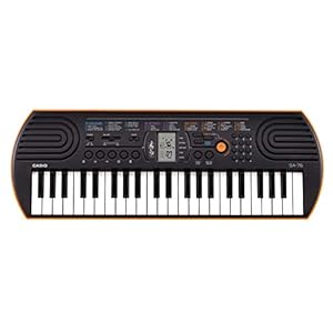 Casio SA-76 Mini 44 keys Keyboard in black and orange