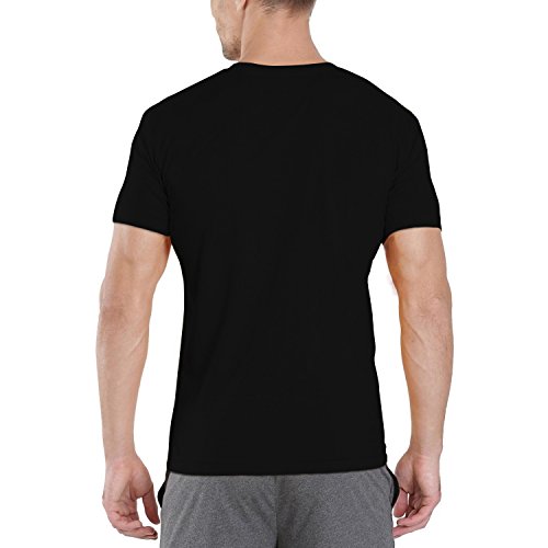 Image of Pooplu Men's Regular Fit Plain 100% Cotton V Neck Half Sleeves Multicolour Pootlu T Shirt. Stylish, Trendy, Casual Plain Tshirts