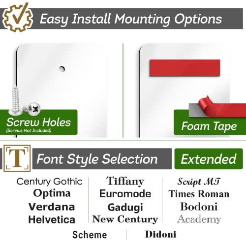 image for Vertical Address Sign, House Numbers Plaque, Indoor/Outdoor Use, 3.5x1