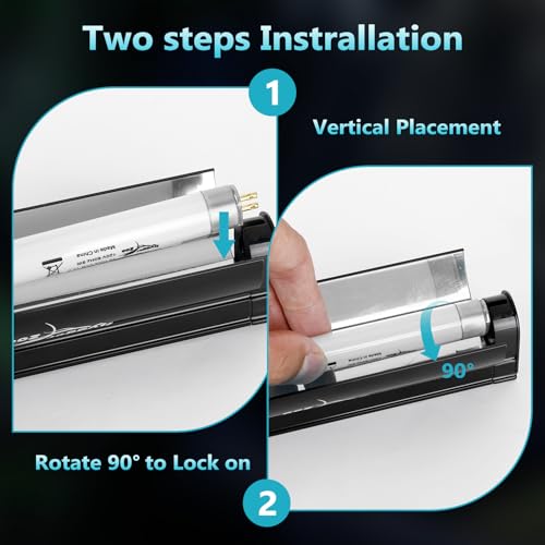 Image of 2-Pack UVB Reptile Light 10.0 Bulb 39W T5 Fluorescent Desert Lamp UVA for Bearded Dragon Tortoise Reptile & Amphibian