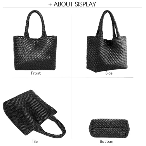 Image of JINMANXUE Fashion Woven Bag Shopper Bag Travel Handbags and Purses Women Tote Bag Large Capacity Shoulder Bags