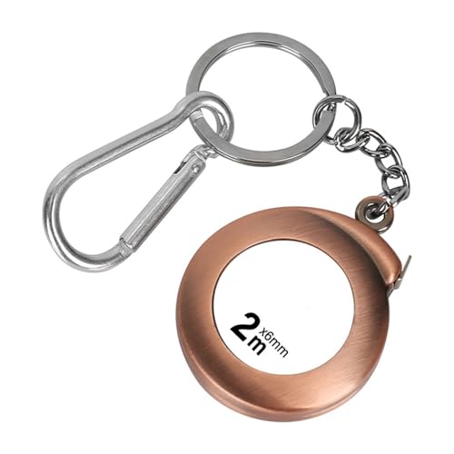 ZUUOZBYY Mini cinta métrica de 6.6 ft de largo y 0.236 in de ancho, herramienta de medición portátil con escala transparente con mosquetón para manualidades de carpintería