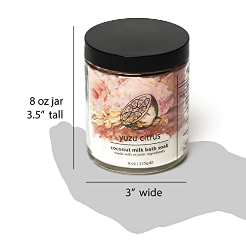 Hemlock Park Coconut Milk Bath Soak | Organic Coconut Milk, Botanicals, Dead Sea, Epsom, And Himalayan Pink Mineral Salts (Yuzu Citrus, 8 Oz) #TOP4
