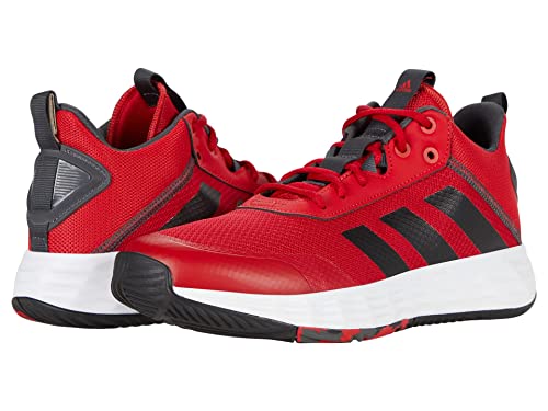 adidas New Men's Ownthegame Basketball Shoe Scarlet/Core Black/Grey Six 12