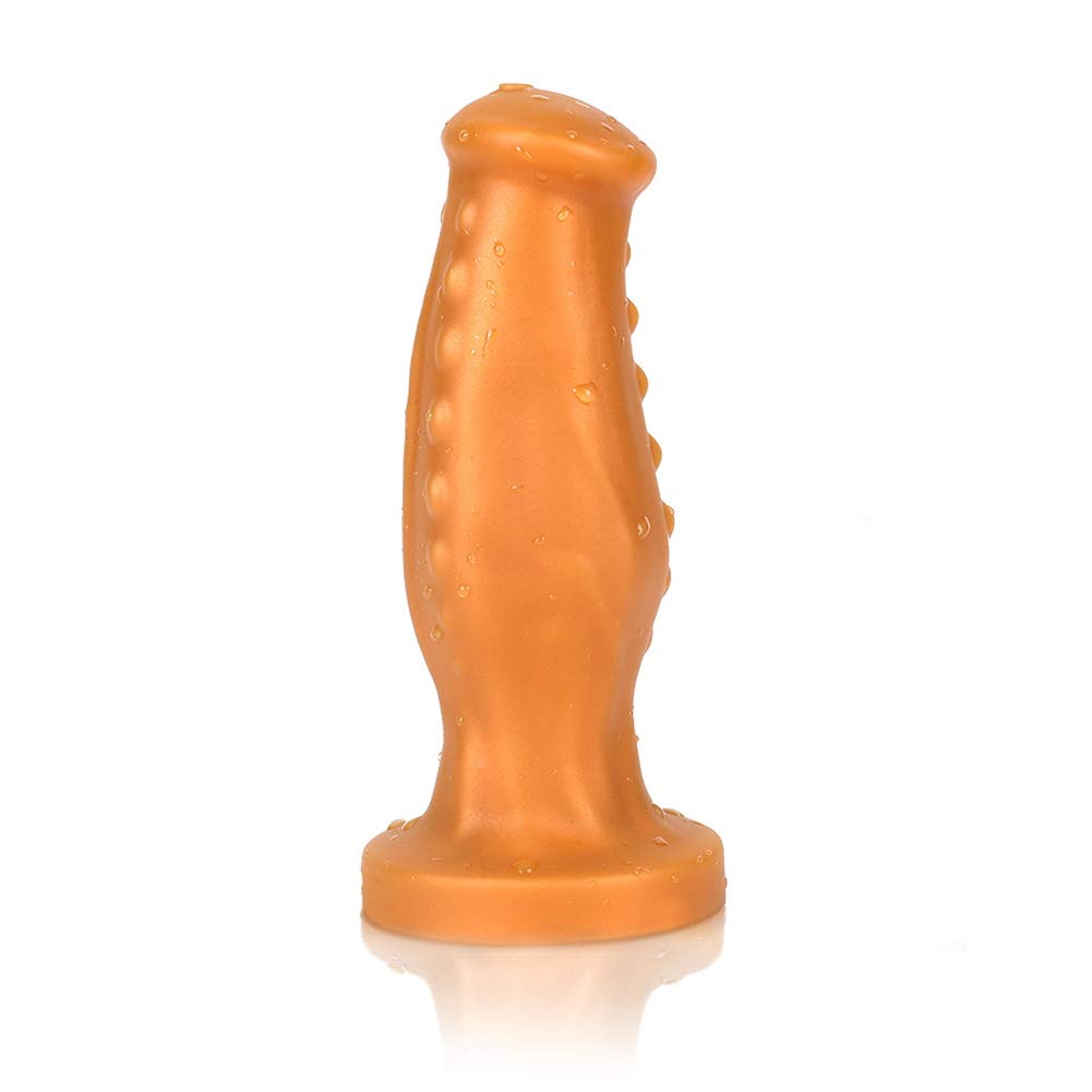 Plug anale a forma di pene Plug anale in silicone liquido ultra morbido con forte ventosa e particelle per una forte stimolazione Giocattolo sessuale per uomini donne (XXL)