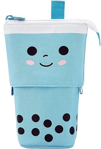 Astuccio per cartoni animati in carino per tè per cancelleria per ragazze ragazzi nylon blu