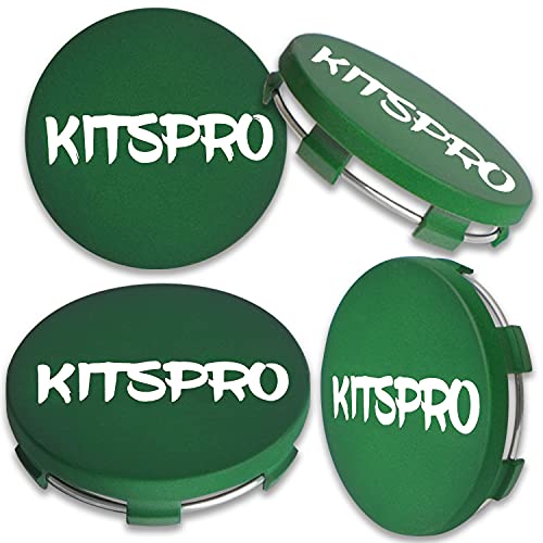KitsPro 2.6Inch 65MM Wheel Center Caps for Ford Expedition Explorer Ranger F150 Rim Hub Caps FL34 1A096 , Pack of 4 (Oliver Green, Outer 65MM , Inner 61MM)