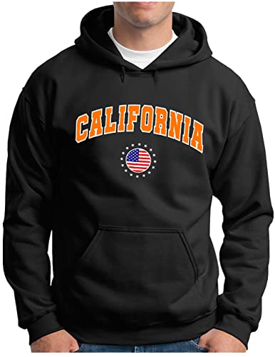 Sweat à capuche USA California avec logo brodé et grand confort