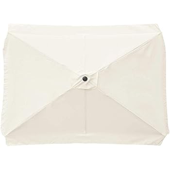 Amazon Com Yescom Rectangle Replacement Patio Umbrella Canopy Parasol Top Cover For 6 Ribs 6 5x10ft Beach Umbrella 180g Garden Outdoor