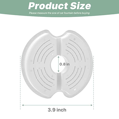 Cat Water Fountain Filters For 84Oz/2.5L Stainless Steel Pet Fountain And 67Oz/2.0L Plastic Cat Drinking Fountain, 8 Pack Pet Replacement Filters Set #TOP2