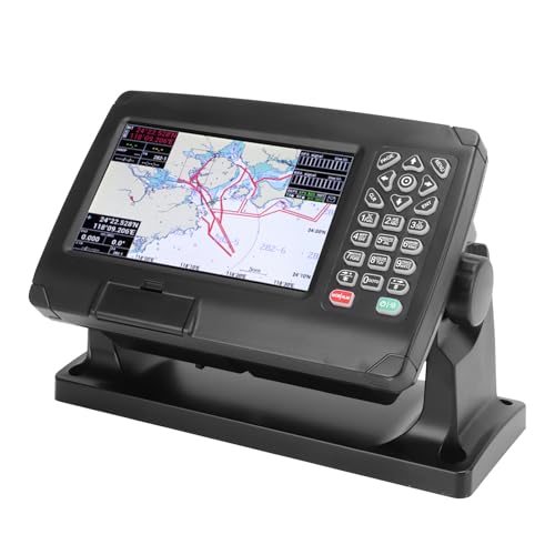 Ymiko GPS-Kartenplotter-Satellitennavigator, Marine-GPS-Navigator, Transponder mit GNSS-Antenne Dual Map System IPX6 Wasserdicht für Marineboote