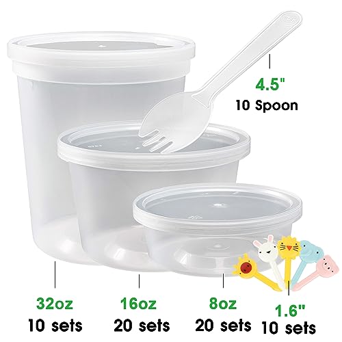 60-Pack3-Sizes-Food-Storage-Containers-with-Lids-50-Combo-Pack-8oz-16oz-32oz-Airtight-Deli-Food-Container-w-10-Spoons-BPA-Free-Leakproof-Takeout-Meal-Prep-Dishwasher-Microwave-Freezer-Safe