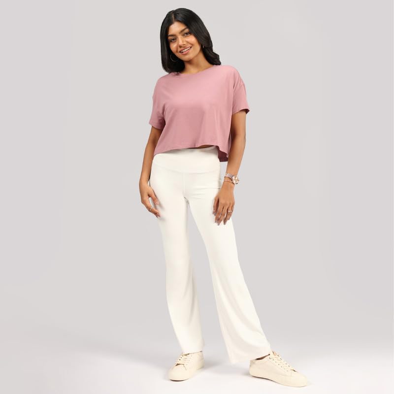 Image of BlissClub Women's Cotton Solid Regular Fit Tshirt