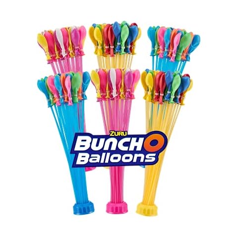 Bunch O Balloons Crazy Colour 200+ Schnell zu füllende, selbstverschweißende Wasserballons (6er Pack) Cover