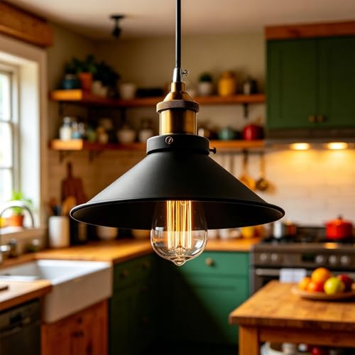 キッチン向けのペンダントライト | 約２６センチ 照明器具,寝室用おしゃれペンダントライト - ダイニングルーム キッチン バスルーム ベッド 玄関ホール 廊下 ホームホームバーカウンターバーカウンター用 [3]