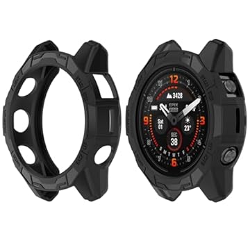Capa compatível com Garmin EPIX Pro 51 mm/Fenix 7X Pro/Fenix 7X, Disscool Soft Anti Drop PC Capas protetoras de substituição acessórios para relógio inteligente (51 mm/preto)