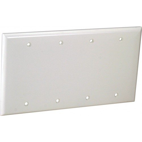 Wall plate cache-câbles OP43-W plaque blanche 4-G cache-prise pour rénovation électrique