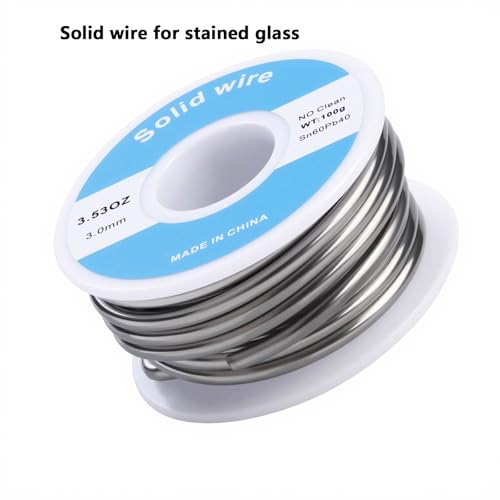 Image of 100g 60 /40 3mm Solder Wire Solid Core 3.53oz for Stained Glass