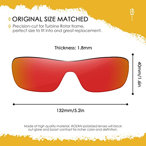 Image of ANSI Z87.1 Replacement Lenses For Oakley Turbine Rotor OO9307 Sunglasses