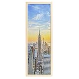 Frame Amo Natural Color 12x36 Picture or Poster Frame, 1 inch Wide Border, Smooth Finish, Acrylic Front